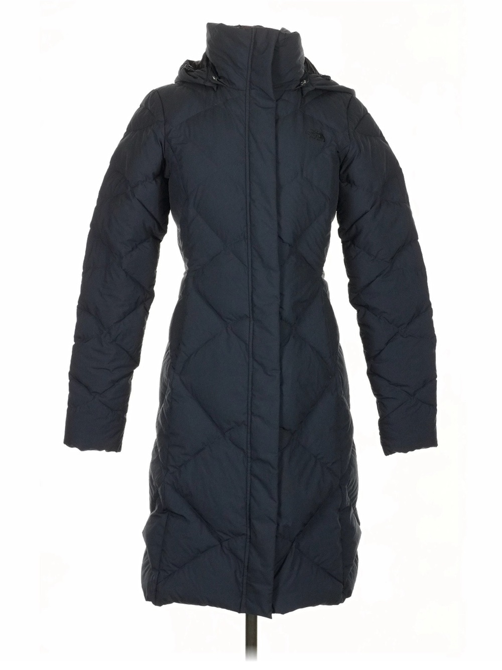The North Face Women's Blue Long Puffer Coat with Hood